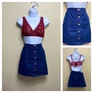 Pointer Brand blue denim mini size 29. 100% cotton   Made in USA